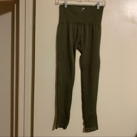 Gymshark olive army green leggings - Picture 6 of 8